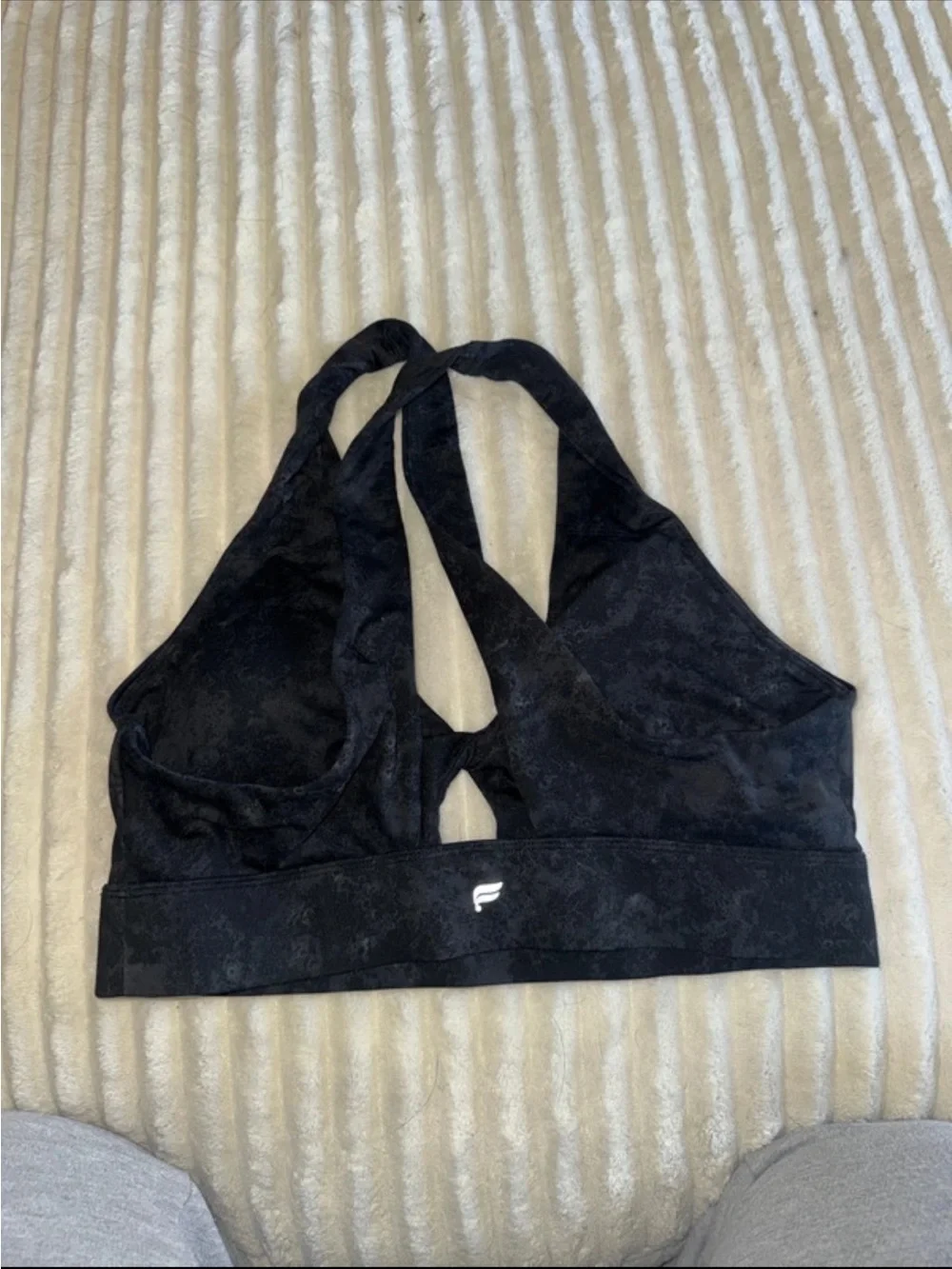 Fabletics Black Halter Sports Bra